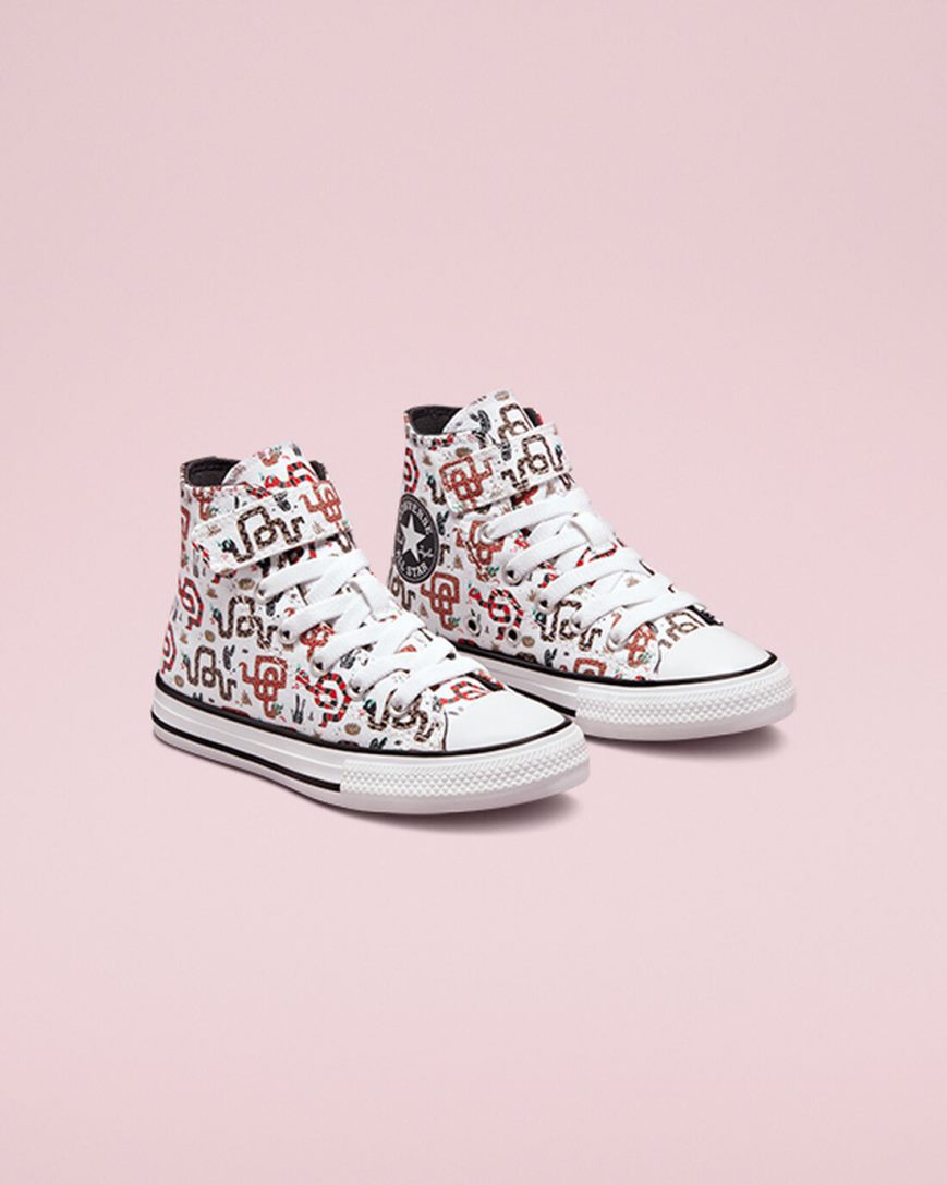 Tenisky Vysoke Converse Chuck Taylor All Star Easy-On Snake Dievcenske Biele Siva Červené | SK NOZCA1